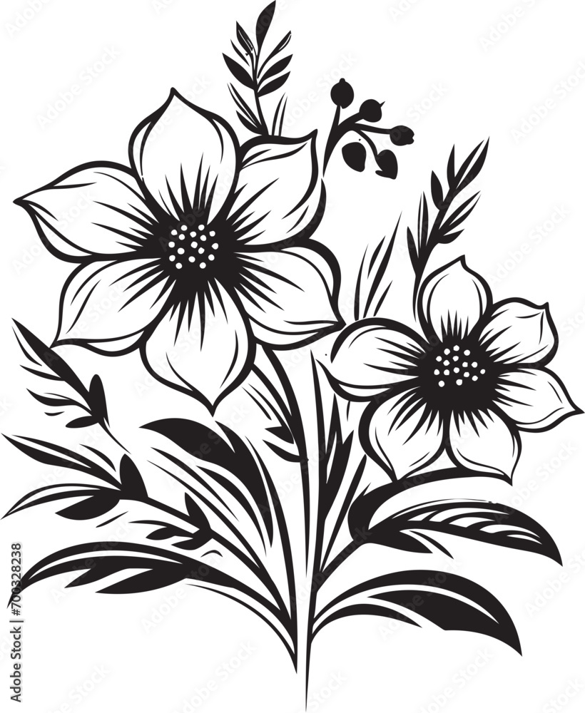Frozen Petal Sketch Elegant Black Emblem Whimsical Winter Bloom Vector Iconic Symbol Frozen Petal Sketch Elegant Black Emblem Whimsical Winter Bloom Vector Iconic Symbol