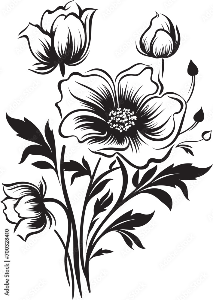 Chill kissed Petal Sketch Vector Monochrome Icon Frosty Winter Bloom Elegant Black Icon Chill kissed Petal Sketch Vector Monochrome Icon Frosty Winter Bloom Elegant Black Icon