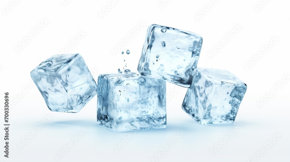 Melting Ice Cubes on White Background. Fresh, Water, Cool, Cold, Drink
Melting Ice Cubes on White Background. Fresh, Water, Cool, Cold, Drink