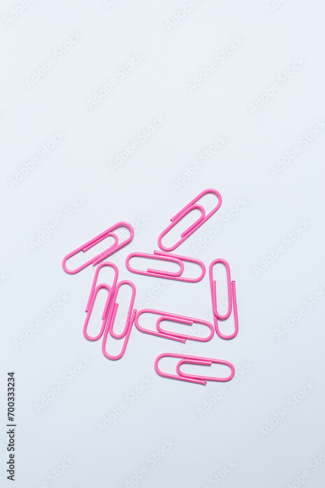 Stationery hairpin, paper clips on a white background Stationery hairpin, paper clips on a white background