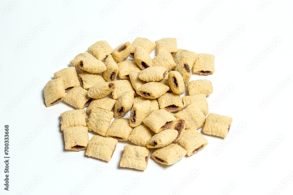 Small cookies on white background Small cookies on white background