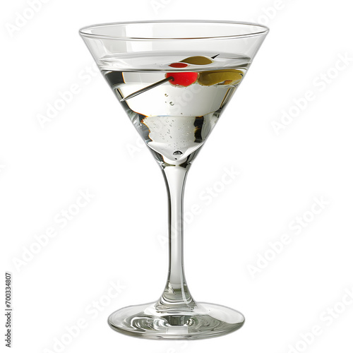 Martini glass isolated on transparent or white background, png
