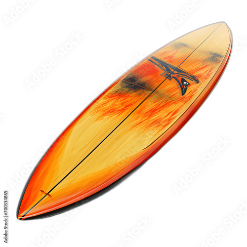 Surfboard isolated on transparent or white background, png
