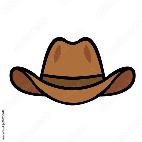brown cowboy hat illustration isolated on white background png