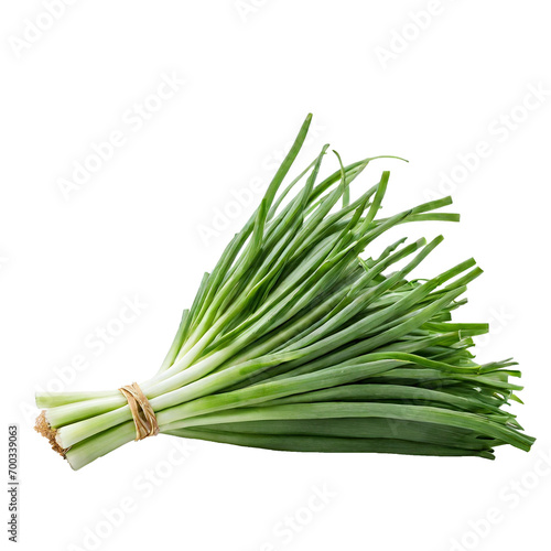 Isolated bucnh of green onions winter vegetable white transparent background fresh onion