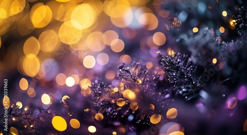 bokeh effect christmas tree background blurred and shining christmas rings