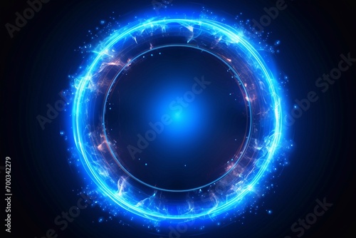 Abstract background. luminous swirling. Elegant glowing circle. Sparking particle. Space tunnel. Glossy jellyfish. Colorful ellipse. Glint sphere. Generative AI