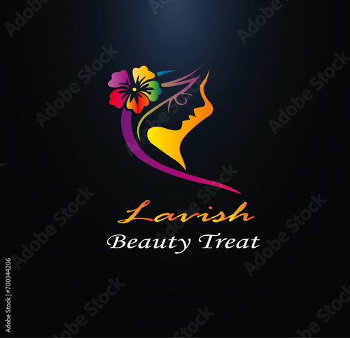 abstract lavish flower logo