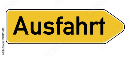 Ausfahrt Schild 