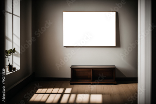 Wallpaper Mural Vintage room interior frame mockup with shadows overlay Torontodigital.ca