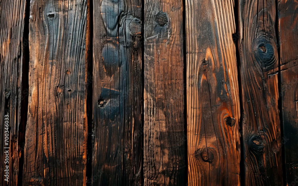 Naklejka premium Old wood texture (Generative AI)
