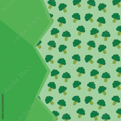 Broccoli pattern, illustration, ideal for design or backgrounds and prints