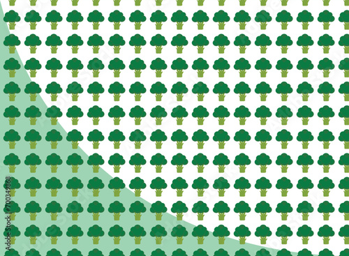 Broccoli pattern, illustration, ideal for design or backgrounds and prints