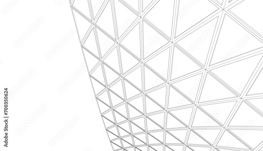 Abstract architecture vector 3d  illustration