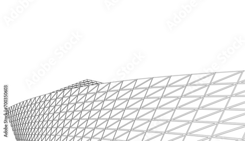 Abstract architecture vector 3d illustration