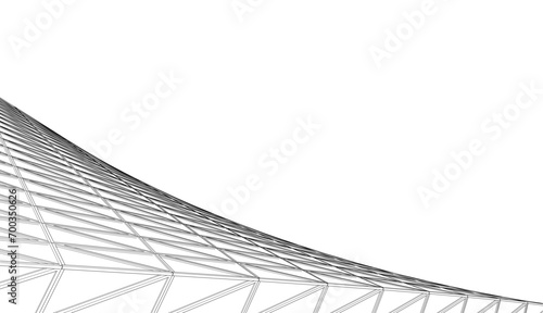 Abstract architecture vector 3d  illustration