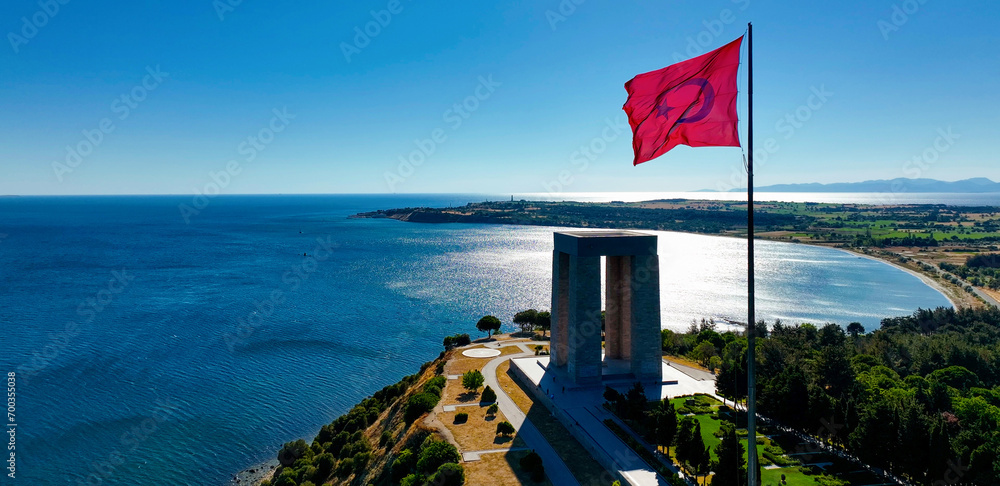 Canakkale - Turkey, Gallipoli peninsula, where Canakkale land and sea battles took place during the first world war. Martyrs monument and Anzac Cove.