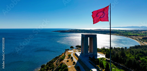 Canakkale - Turkey, Gallipoli peninsula, where Canakkale land and sea battles took place during the first world war. Martyrs monument and Anzac Cove. photo