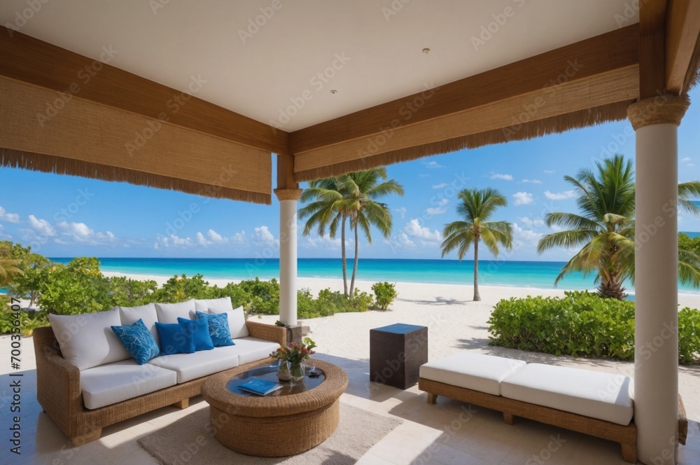 Naklejka premium A picture-perfect tropical beach paradise