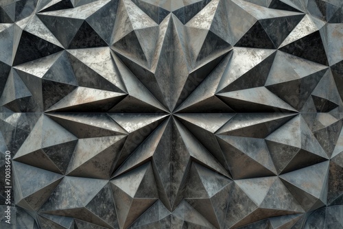Wallpaper Mural Abstract steel metal symmetrical polygonal 3d background Torontodigital.ca