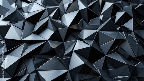 Abstract steel metal symmetrical polygonal 3d background