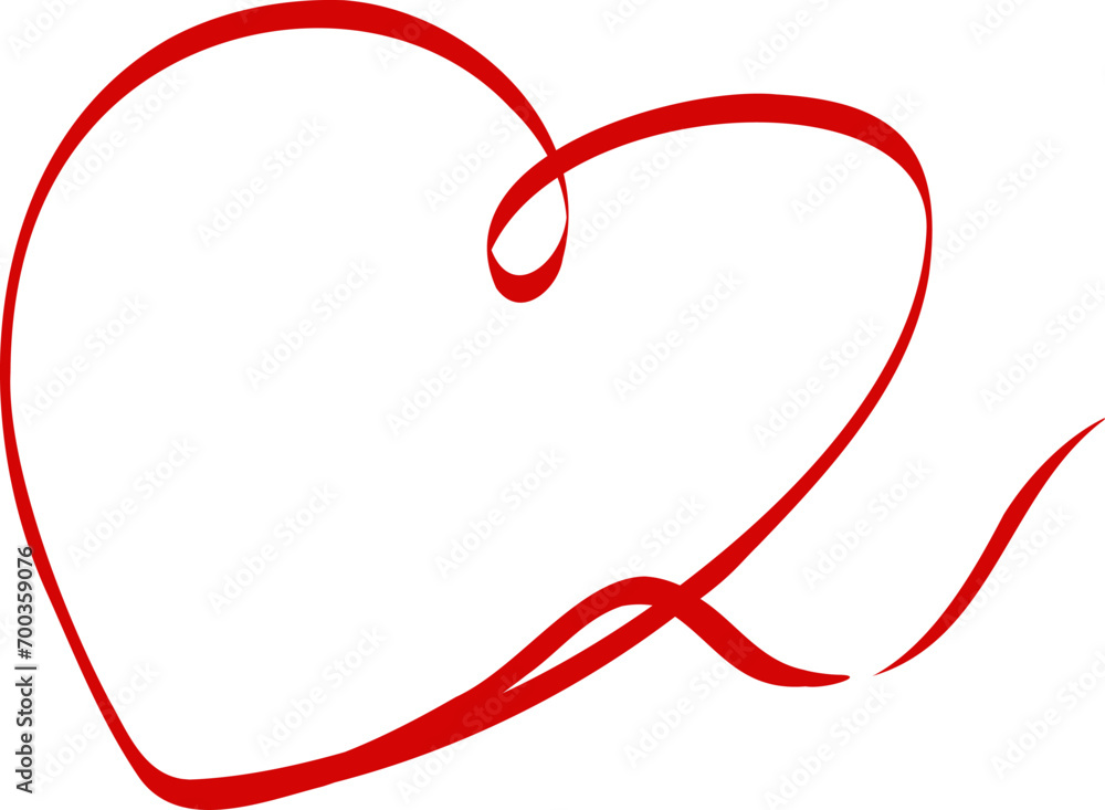 Heart outline sketch logo vector illustration. Cute Love Heart symbol hand drawing stylized design element Heart outline sketch logo vector illustration. Cute Love Heart symbol hand drawing stylized design element