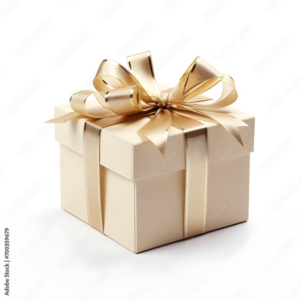 Obraz premium Gift box on white background. Generative AI