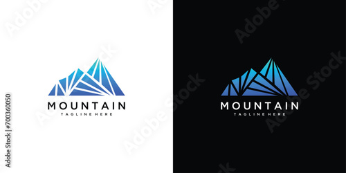 Montain logo design vector illustration concept 