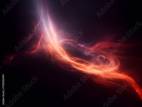 Dark mysterical abstract background art. Space nebula with glowing light effects.