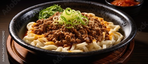 Meat topped udon.