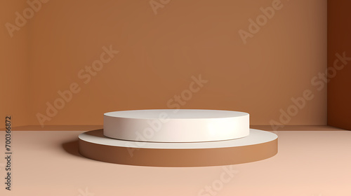 3D rendering minimalist background product booth, podium, stage, product commercial photography background, cosmetics booth