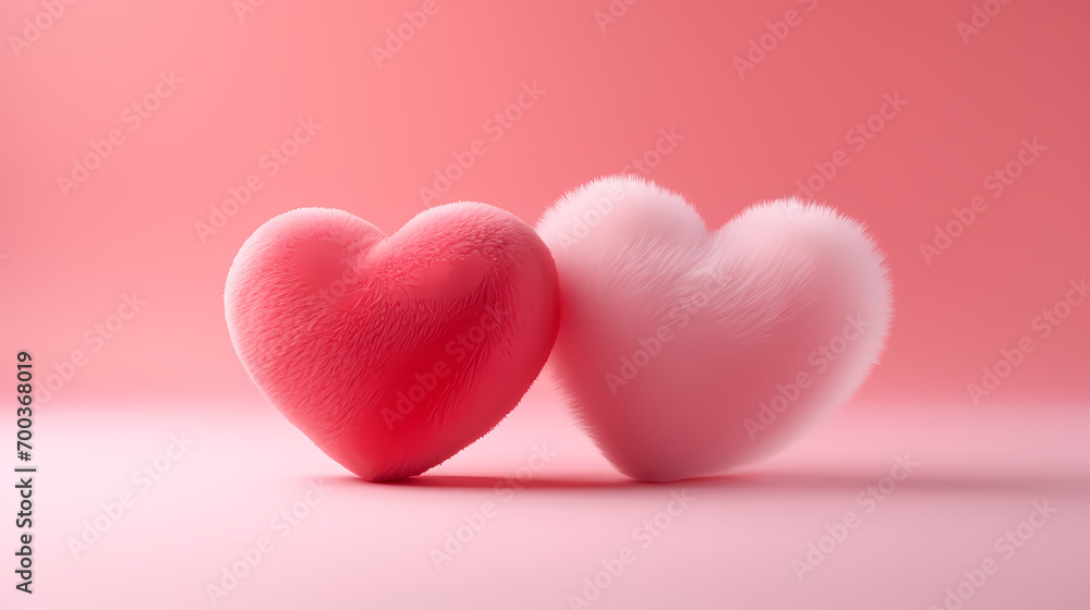 Fototapeta premium Valentine's Day hearts, Valentine's Day background, blank copy space