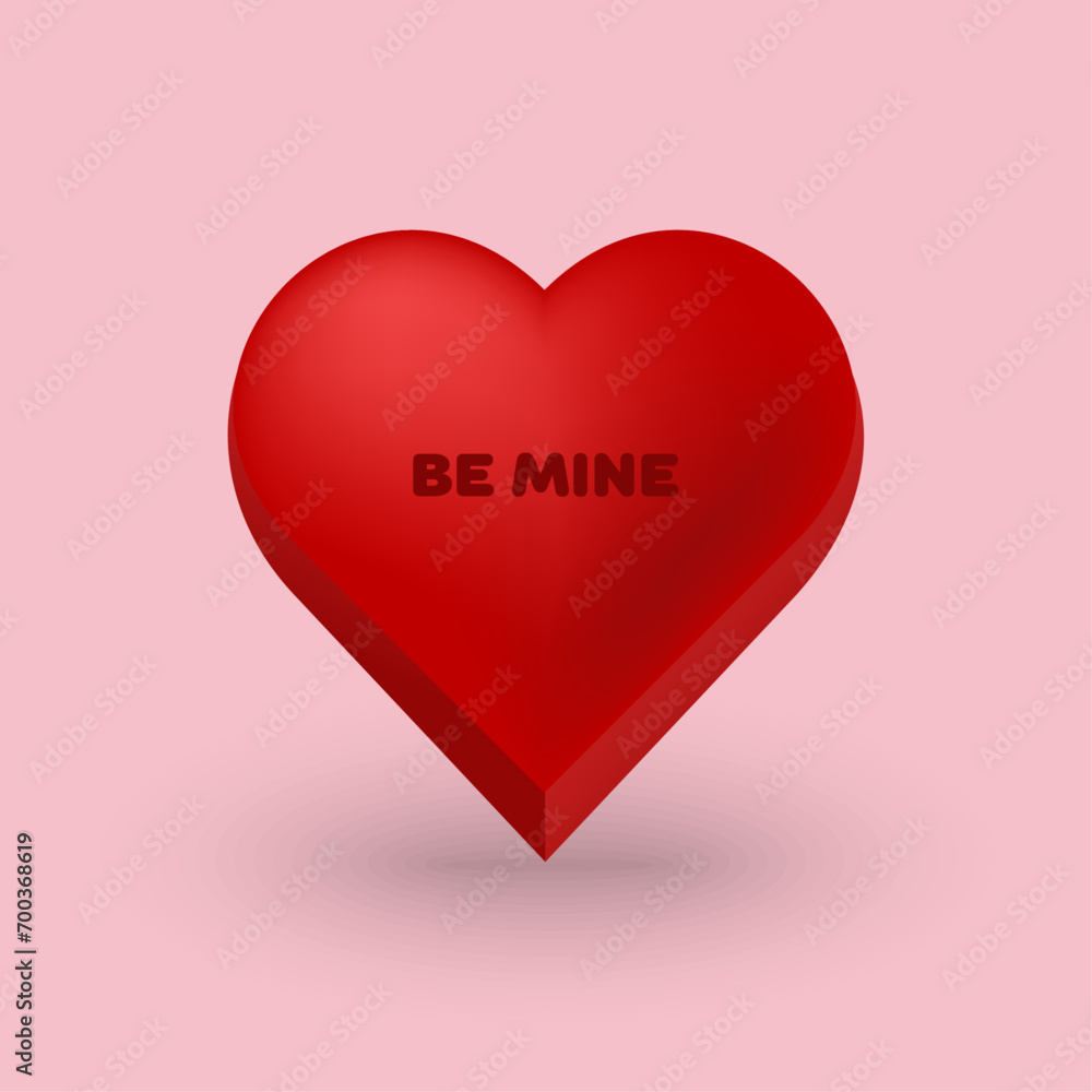 Big love heart be mine, happy  valentines day