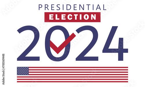 Vote. Every voice matters. Vector banner template for US presidential election. Election day. Usa debate of president voting 2024. Election voting poster. Vote 2024 in USA, banner design