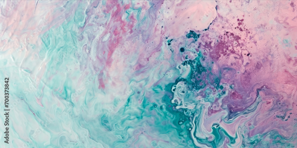 Swirling marbled pattern with a mix of aqua, pink, and purple hues creating a fluid abstract background. Swirling marbled pattern with a mix of aqua, pink, and purple hues creating a fluid abstract background.