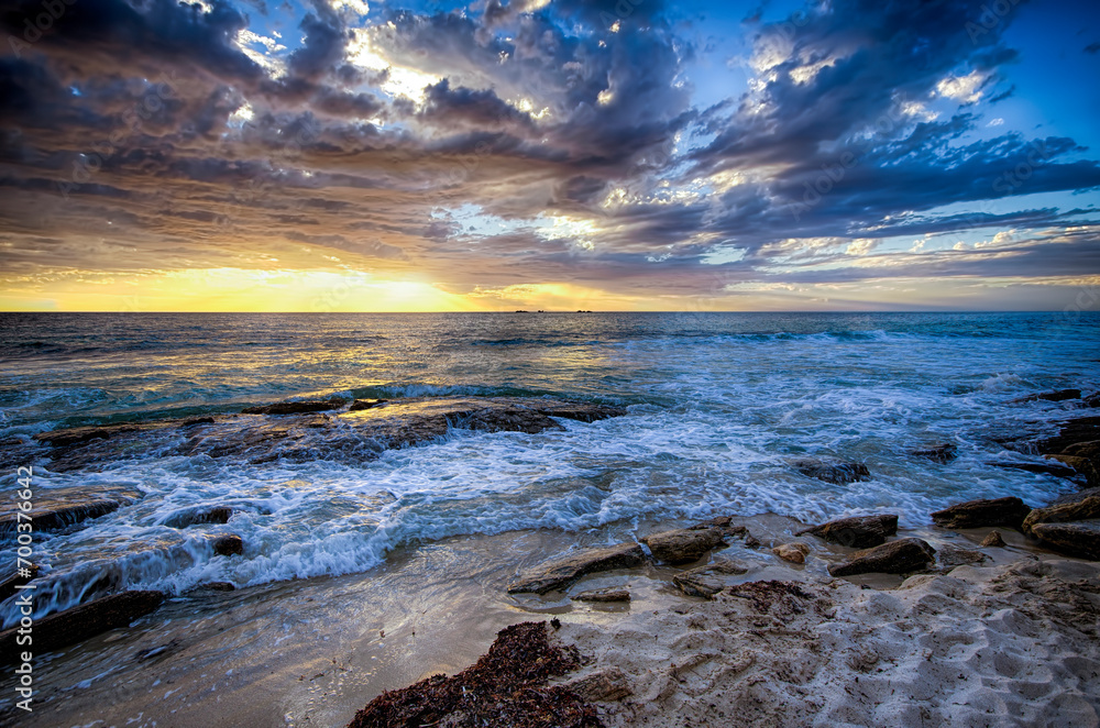 Sunset beach in Perth Western Australia