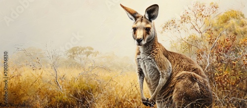 Buff male kangaroo photo
