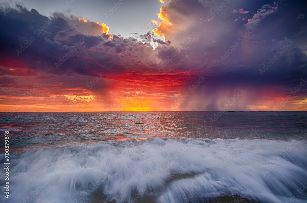 Spectacular sunset beach Perth Western Australia