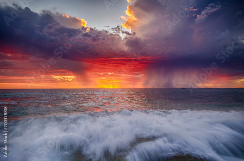 Spectacular sunset beach Perth Western Australia 