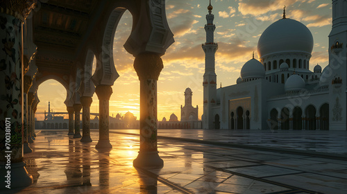 Mosque at sunrise © Yuri