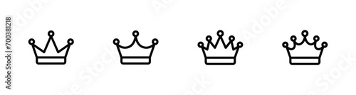 Crown icon set vector illustration for web, ui, and mobile apps