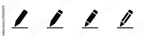 Edit icon set. Pencil icon, sign up icon vector illustration photo