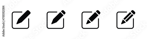 Edit icon set. Pencil icon, sign up icon vector illustration