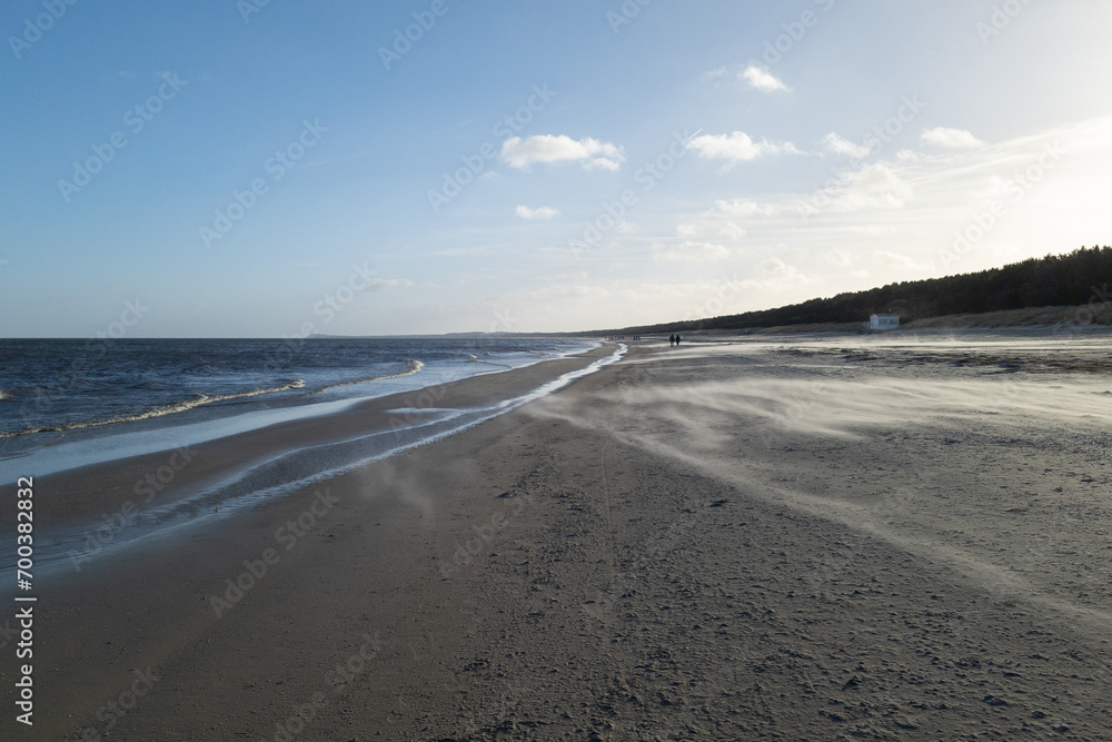 Baltic Sea Coast on Usedom Island in Winter in the Off-Season during Christmas