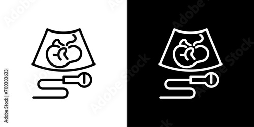 赤ちゃんのエコー検査アイコン