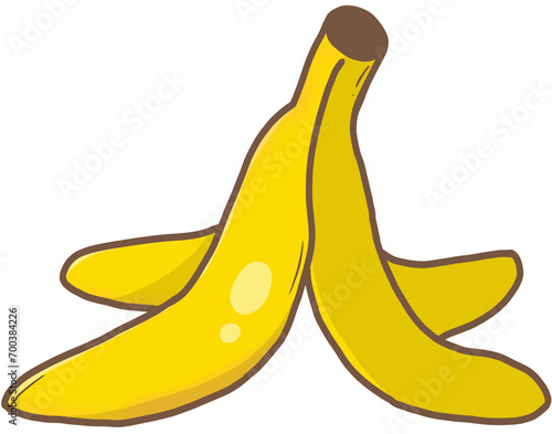 banana peel/ trash icon illustration