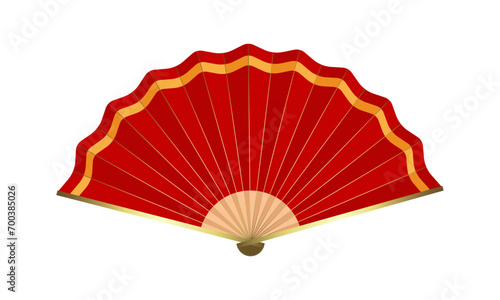 Vector chinese fan vector on a white background