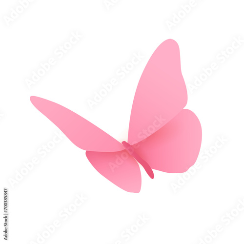 Vector gradient butterfly silhouettes flying