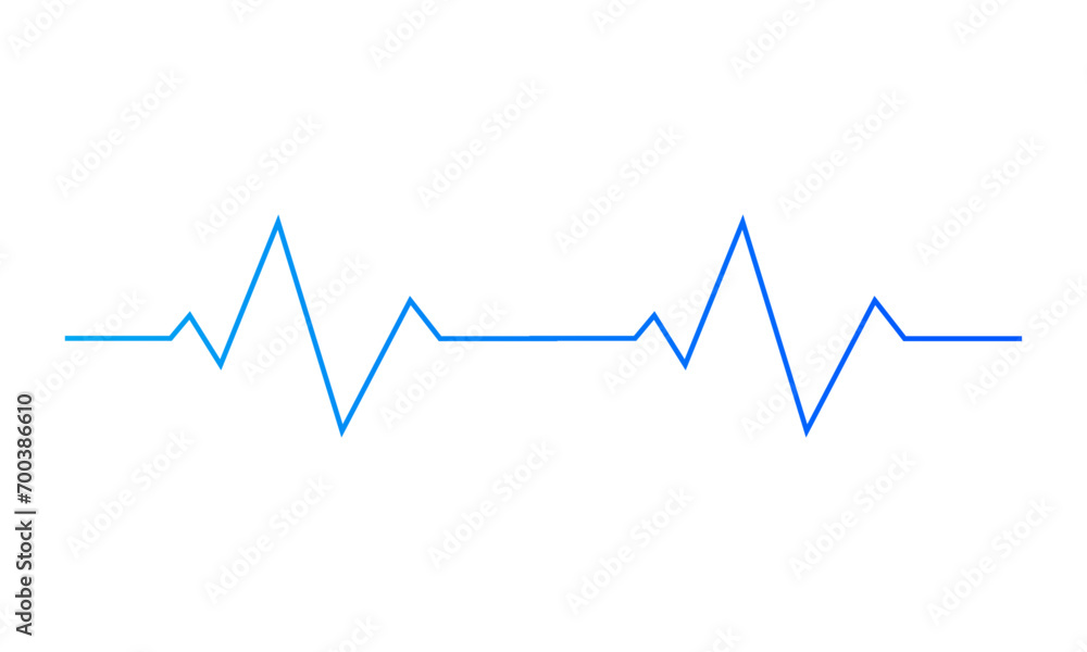 Vector ecg heartbeat lines on white background Vector ecg heartbeat lines on white background