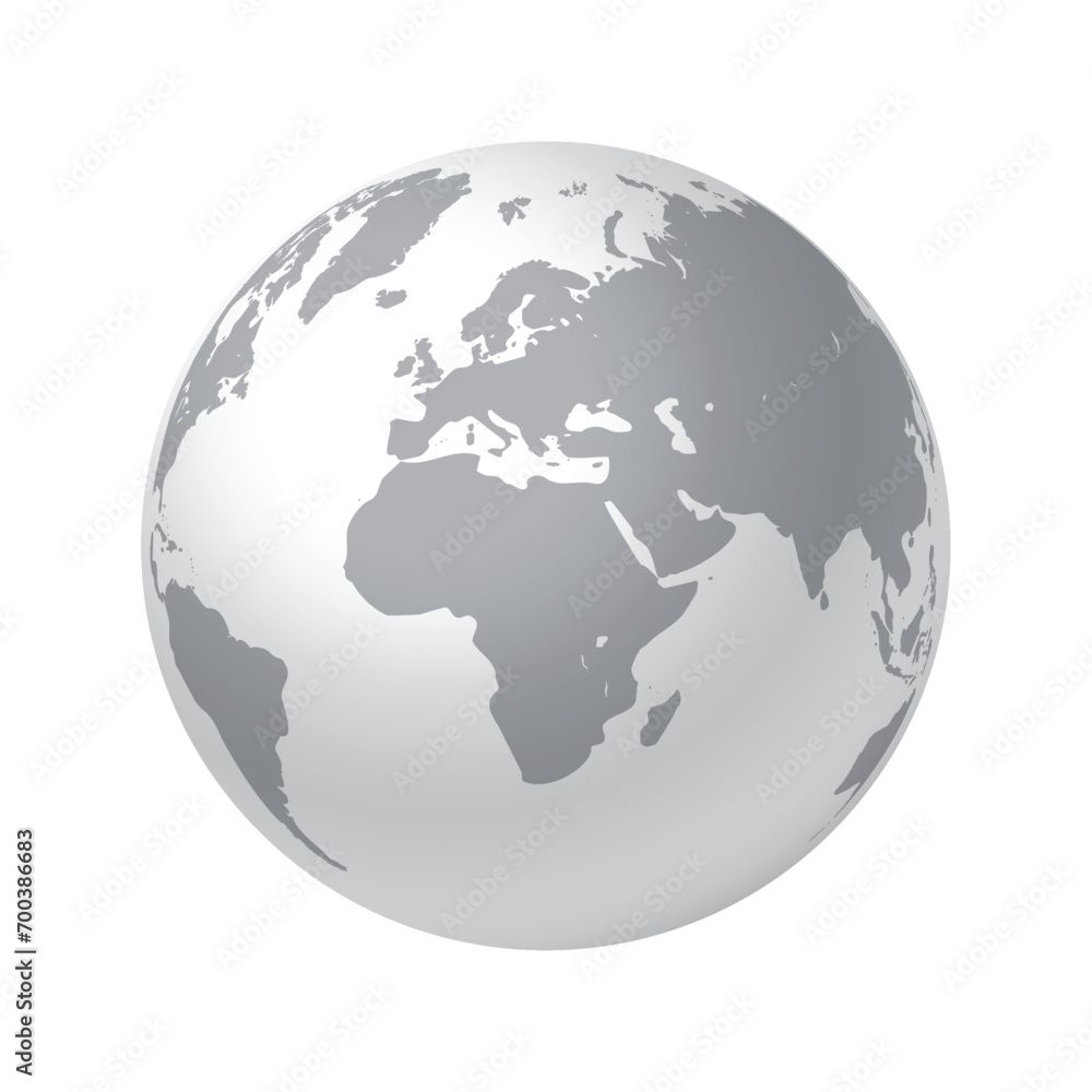 Vector earth globe design on white background